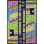 Fun Time Keyboard Multi Colored 5 ft. x 8 ft. Area Rug