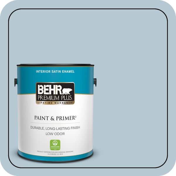 BEHR PREMIUM PLUS 1 gal. Home Decorators Collection #HDC-CT-16A English Hollyhock Satin Enamel Low Odor Interior Paint & Primer
