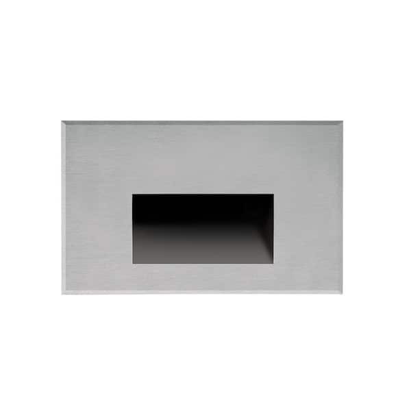 KUZCO Sonic 3 in. 1-Light 12-Volt 4-Watt Brushed Nickel Integrated LED Exterior Stair Light