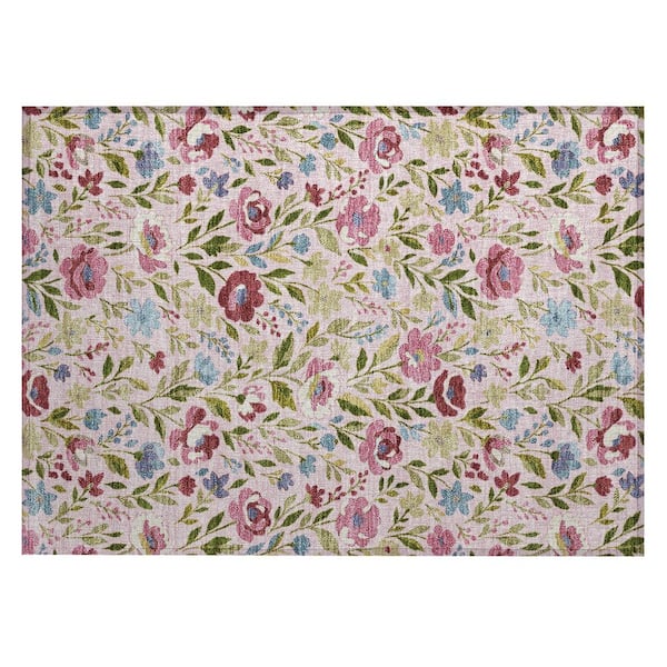 Chantille Machine Washable Indoor/Outdoor Abstract ACN2438 Pink 2 ft. x 3 ft. Accent Rug