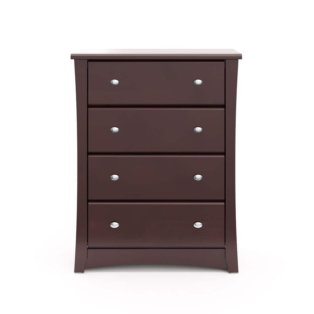 Espresso Double Nursery Vertical 4-Drawer Chest