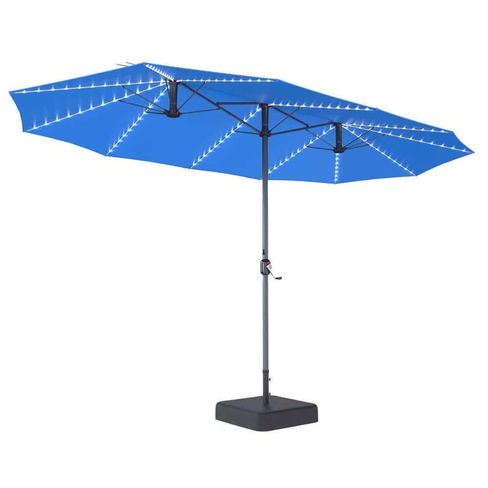 15 x 8.7 ft. Metal Outdoor Market Umbrella in Blue with Stand price history on PriceWatchPro