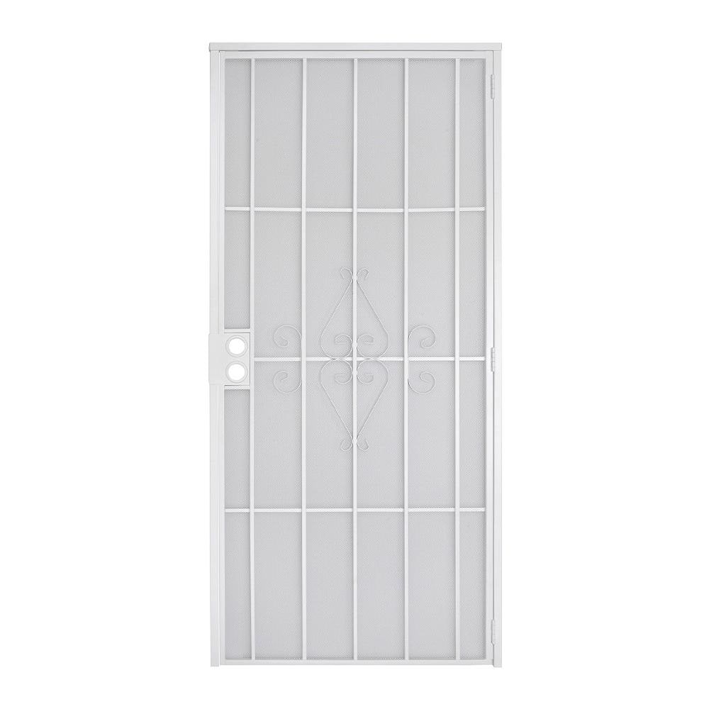 Grisham Sentinel 36 in. x 80 in. Universal/Reversible White Steel ...