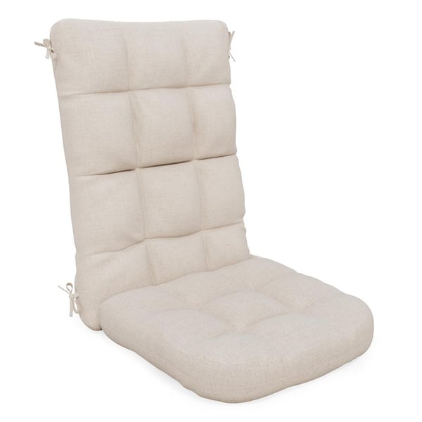 JEAREY 19 in. x 47 in. x 4 in. Outdoor Olefin Modern Tufted Adirondack Chair Cushion in Beige