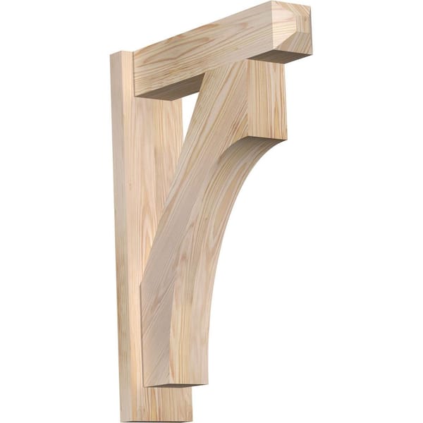 Ekena Millwork 6 in. x 28 in. x 20 in. Douglas Fir Westlake Craftsman Smooth Outlooker