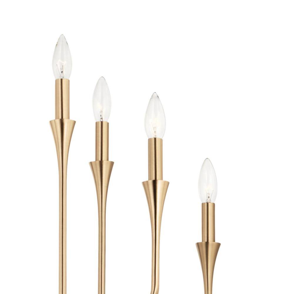 Champagne Bronze 12-Light Multi-Tier Chandelier with Tapered Accents