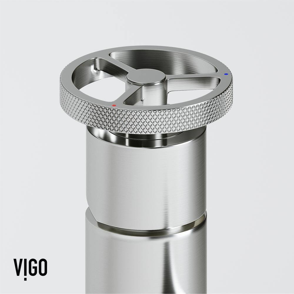 Cass Modern Aerodynamic Single-Hole Bathroom Faucet in Brushed Nickel
