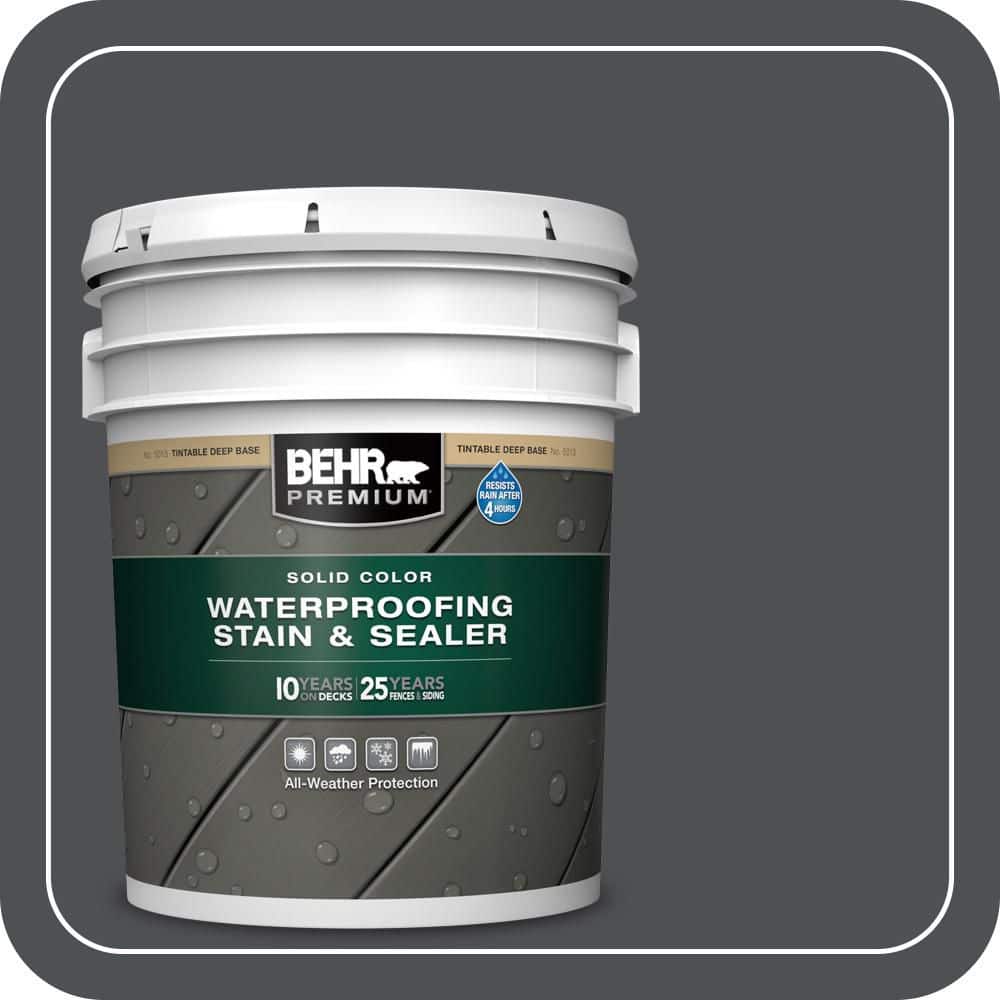 BEHR PREMIUM 5 gal. #PPU26-01 Satin Black Solid Color