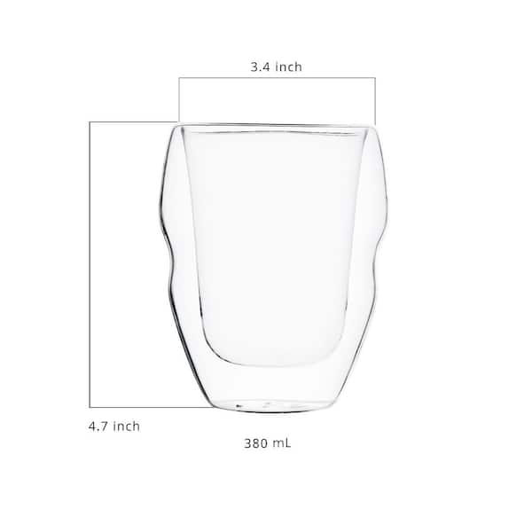 MasterPRO Set of 2-Whiskey Glasses - 12.85 oz., Clear