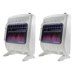 20,000 BTU Vent Free Natural Gas Indoor Outdoor Space Heater (2-Pack)
