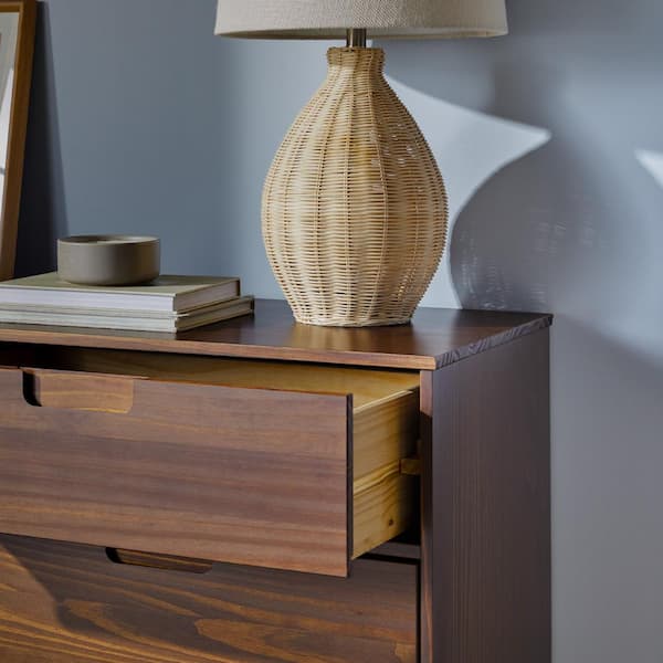 Walker Edison Furniture Company Sloane Mid-Century Modern Walnut 6-Drawer 52 in. Solid Wood Dresser HD10000 - The Home Depot Walker Edison Furniture Company Sloane Mid-Century Modern Walnut 6-Drawer 52 in. Solid Wood Dresser HD10000 - The Home Depot