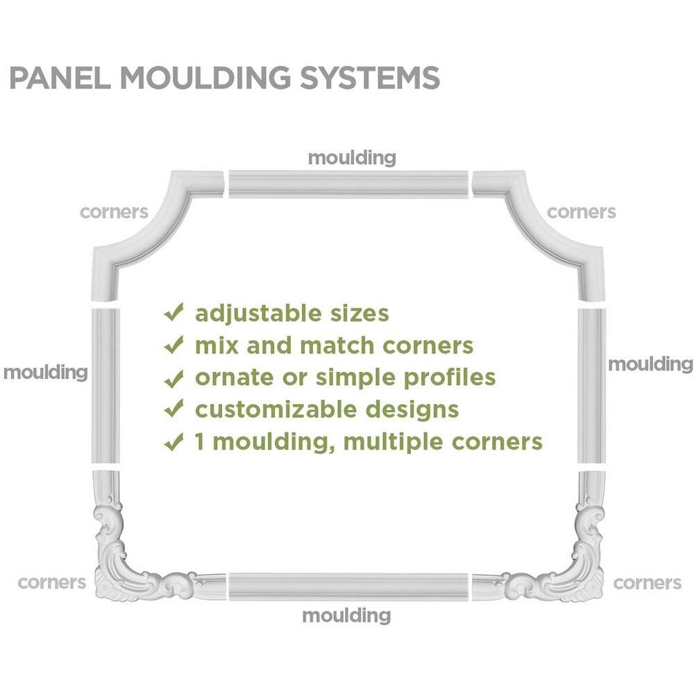 Gray Primed Polyurethane Geometric Panel Moulding Sample