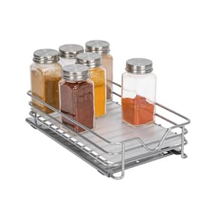 DEWVIE Spice Drawer Organizer, 4 Tier Stainless Steel Spice Rack Organizer  Expandable From 13 to 26 for Cabinet Kitchen Seasoning Jars Drawers