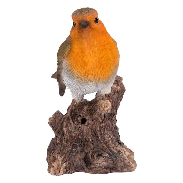 HI-LINE GIFT LTD. Motion Activated Singing Robin On Stump 87675-H