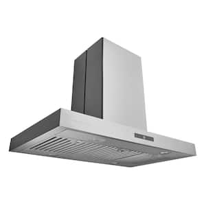 30 in. Island Range Hood with Dual Controls, LED, Baffle Filter in Stainless Steel