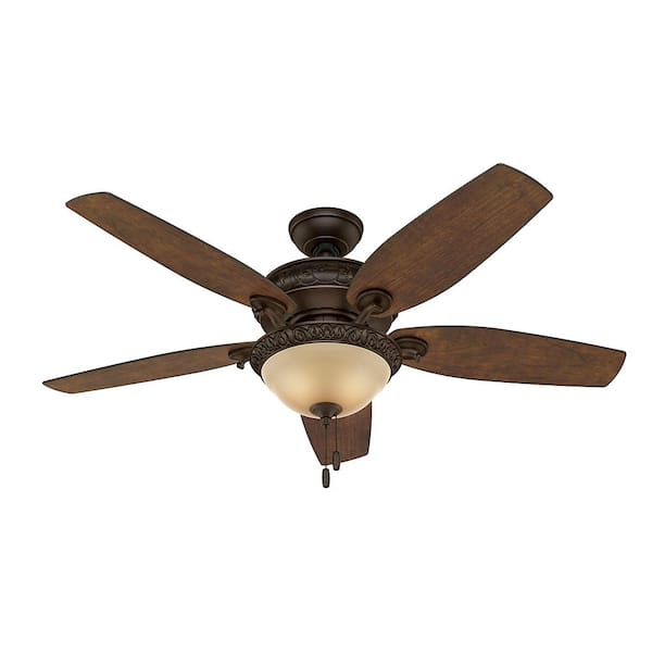 Hunter Idlewild 52 in. Indoor Brushed Cocoa Ceiling Fan with Light Kit