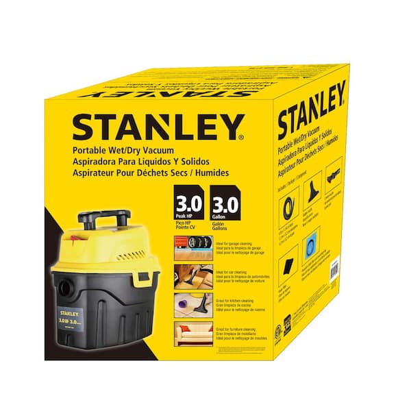 Stanley 1 Gal Wet Dry Shop Vacuum Cleaner, 1.5 Hp