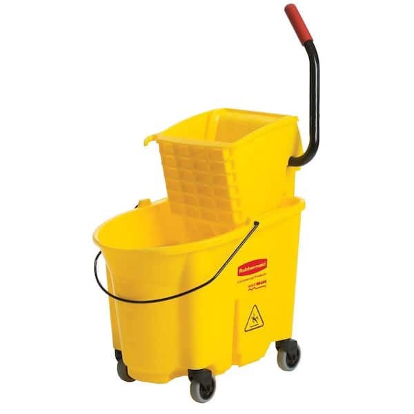 RUBBERMAID -26 Qt. Yellow Mop Bucket with Side Press Wringer – J&K  Janitorial and Cleaning Supplies