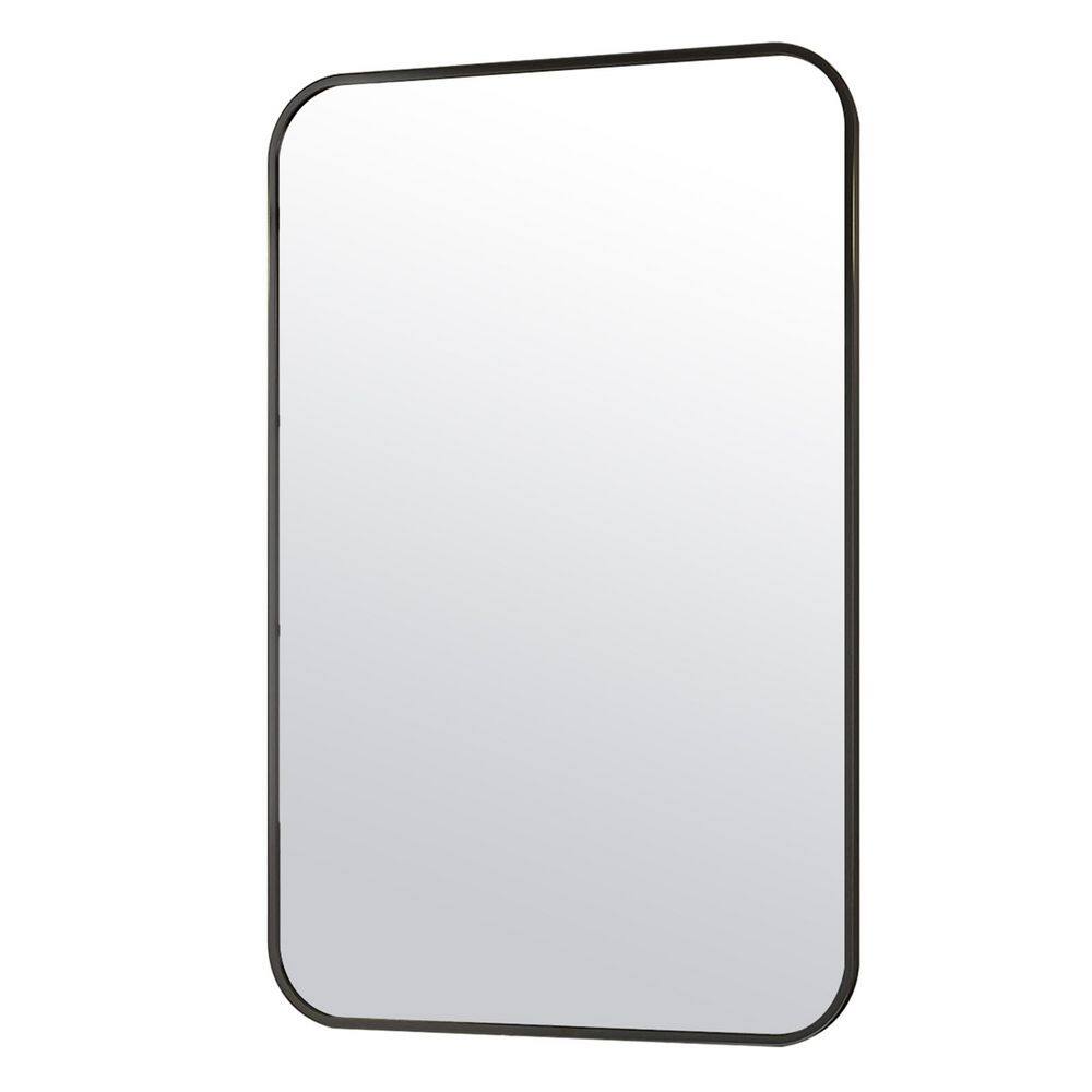 Morden Black 36 in. W x 48 in. H Rectangle Aluminum Alloy Frame Vanity Wall Mirror price history on PriceWatchPro