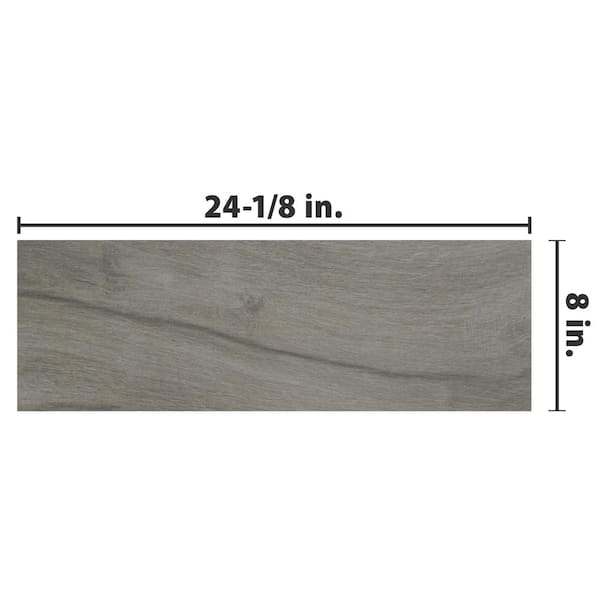 Merola Tile Ella Hill Grey 8 in. x 24-1/8 in. Ceramic Floor and