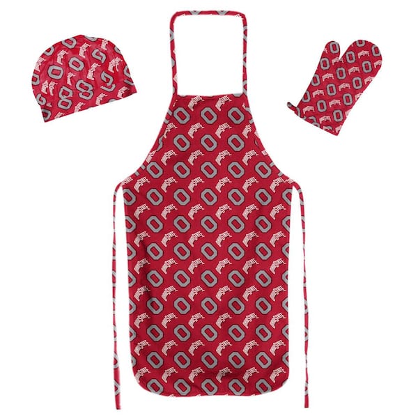 THE NORTHWEST GROUP NCAA Ohio State 3-pieces Red Set Apron Mitt Hat