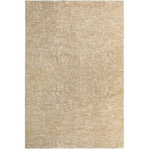 Masterpiece Beige/Tan 7 ft. Round Solid Color Area Rug for High Traffic Living Room Dining Room Bedroom