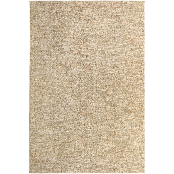 Livabliss Masterpiece Beige/Tan 7 ft. 10 in. x 7 ft. 10 in. Round Solid Color Area Rug