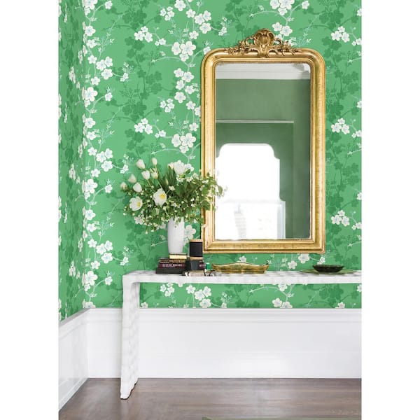 Dusk Green is a rich dark green wallpaper from Pigment, a single