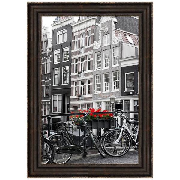 Amanti Art Opening Size 24 in. x 36 in. Stately Bronze Picture Frame