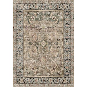 Tehran 9 ft. x 12 ft. Brown Vintage Perris All Over Design Area Rug