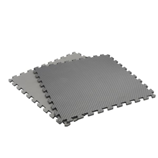 4 Pack Interlocking Foam Activity Floor Tiles Grey Traffic Masters 24" X 24" Inc 