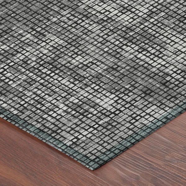 Chantille Machine Washable Indoor/Outdoor Abstract ACN2856 Gray 2 ft. x 7 ft. Runner Rug