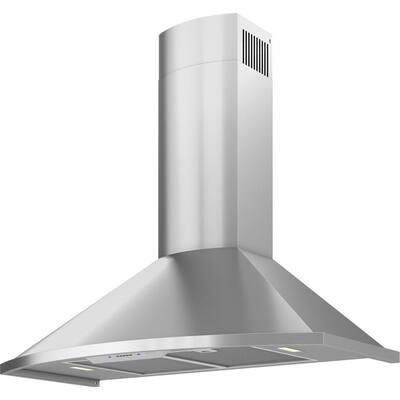 Savona 36 in. 600 CFM Wall Mount Range Hood with LED Light in Stainless Steel