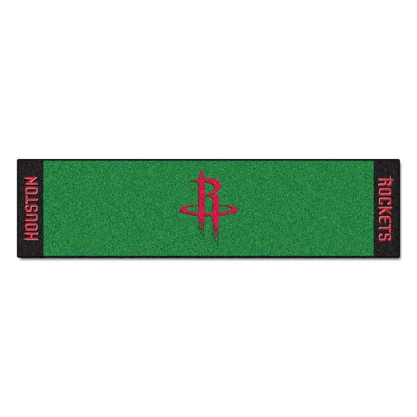FANMATS NBA Houston Rockets 1 ft. 6 in. x 6 ft. Indoor 1-Hole Golf Practice Putting Green