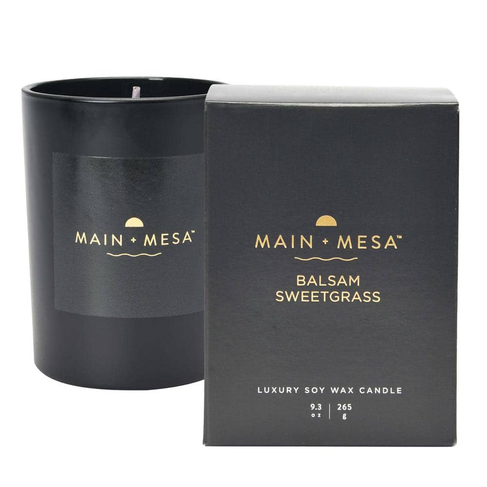 9.3 fl. oz. Balsam Sweetgrass Scented Candle in Gift Box (1-Pack)