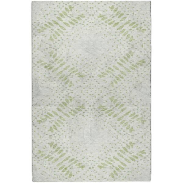 Dream Shag Premium Machine Washable Abstract ADS778 Aloe 5 ft. x 7 ft. 6 in. Area Rug