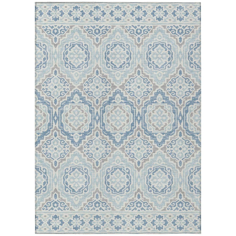 Chantille Machine Washable Indoor/Outdoor Abstract ACN2669 Sky 8 ft. x 10 ft. Area Rug price history on PriceWatchPro