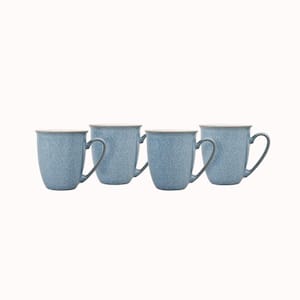Stoneware Elements Blue Set of 4 11.15oz Coffee Beaker/Mugs