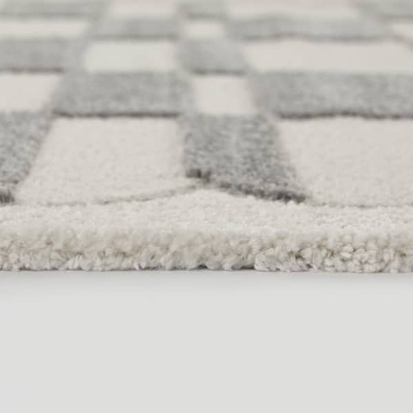 Sylvester Cream 7 ft. 10 in. x 10 ft. Checkered Area Rug