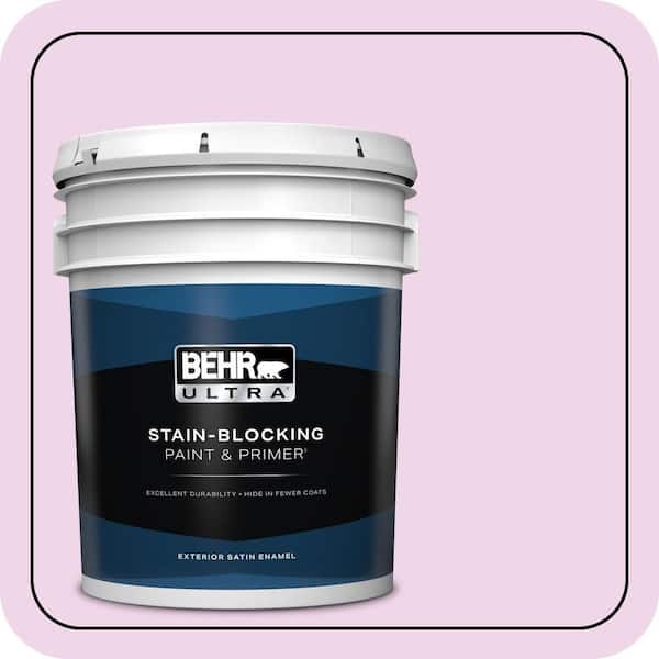 BEHR ULTRA 5 gal. #P110-1 All Made Up Satin Enamel Exterior Paint & Primer