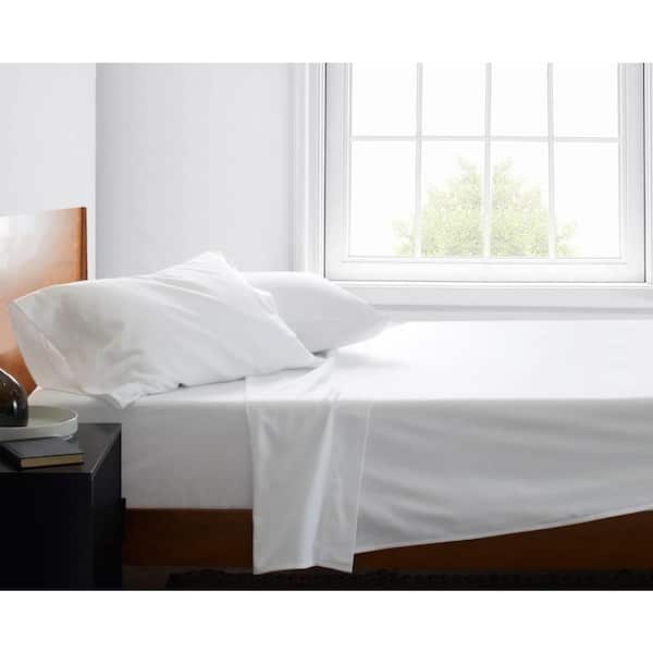 White Solid 100% Eucalyptus Lyocell Tencel, Queen, Pack of 2 Smooth and Breathable, Super Soft Pillowcases