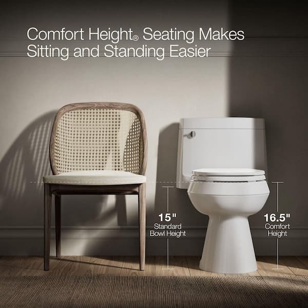 KOHLER Cimarron 12 in. 1-Piece 1.28 GPF Single Flush Elongated