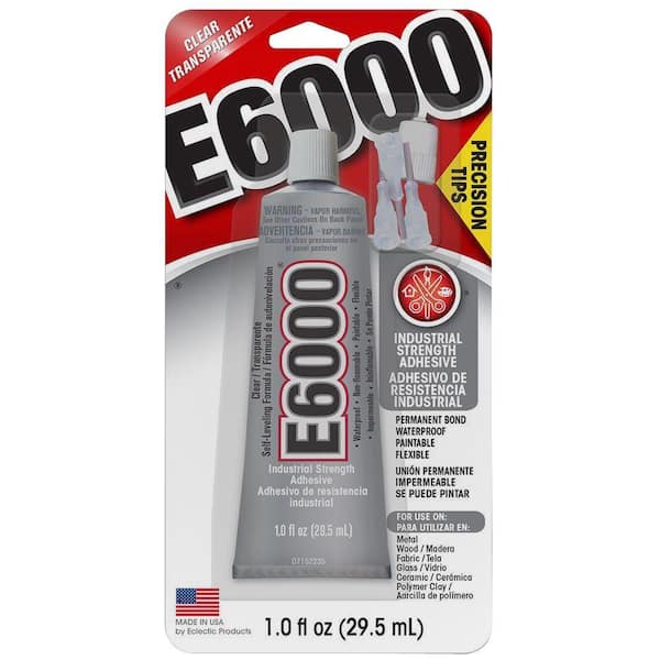 E6000 Clear Industrial Strength Adhesive Glue, 2 fl oz