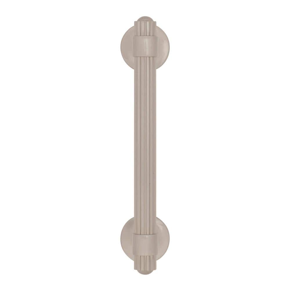 Satin Nickel Ribbed Oval Cabinet Pull with Mounting Hardware