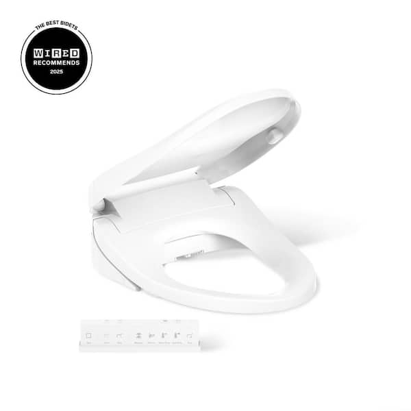 Purewash E820 Electric Bidet Seat for Elongated Toilets in White