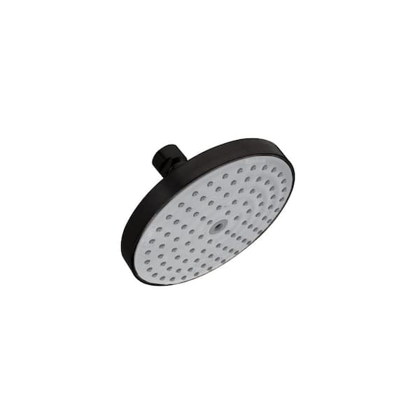 Raindance S 1-Spray Patterns with 2.5 GPM 5 in. Wall Mount Fixed Shower Head in Matte Black
