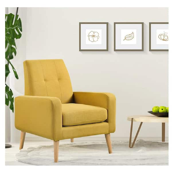 comfy yellow armchair