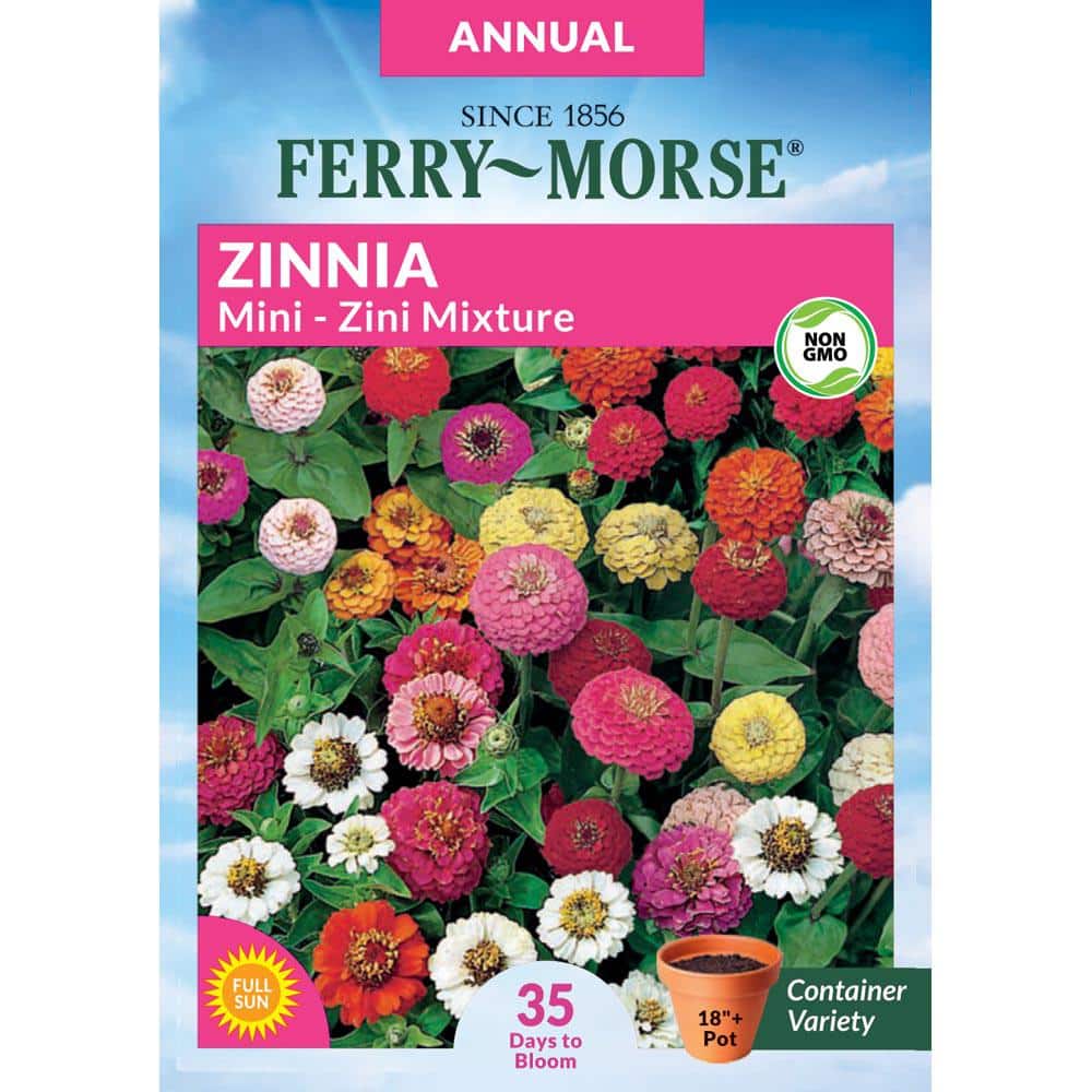 Ferry-Morse Zinnia Mini Zini Flower Seeds 4139 - The Home Depot