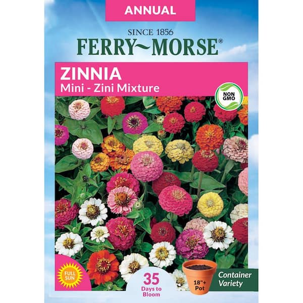 Ferry-Morse Zinnia Mini Zini Flower Seeds 4139 - The Home Depot