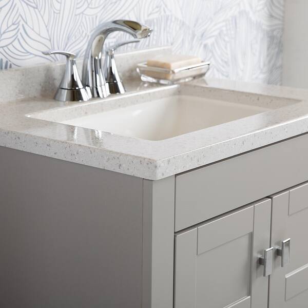 Solid Plastic Vanity Top Sink Divider Screen